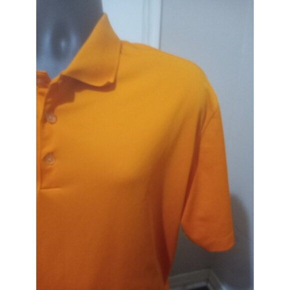 Nike GOLF Dri Fit Polo Shirt Mens XL Solid Orange Performance Collared - Picture 5 of 12